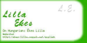 lilla ekes business card